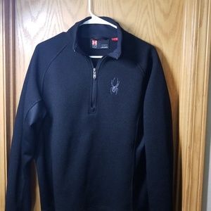 Medium Spyder Core Sweater Black Half zip